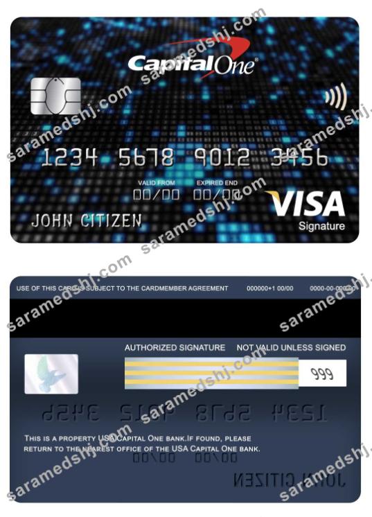 USA Capital One bank visa signature card